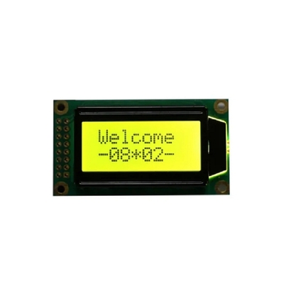 8*2 karakter STN tek renkli 6H geniş sıcaklık LCD modülü