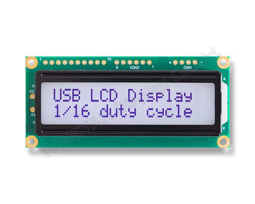 16*2 karakterli USB arayüzü FSTN STN LCD Modülü Winstar endüstriyel kullanım yerine