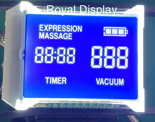 Beyaz Arka Işıklı STN Mavi Negatif Tek Renkli Segment Grafik LCD Ekran