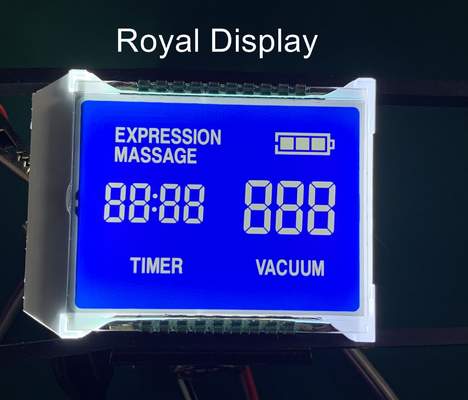 Beyaz Arka Işıklı STN Mavi Negatif Tek Renkli Segment Grafik LCD Ekran