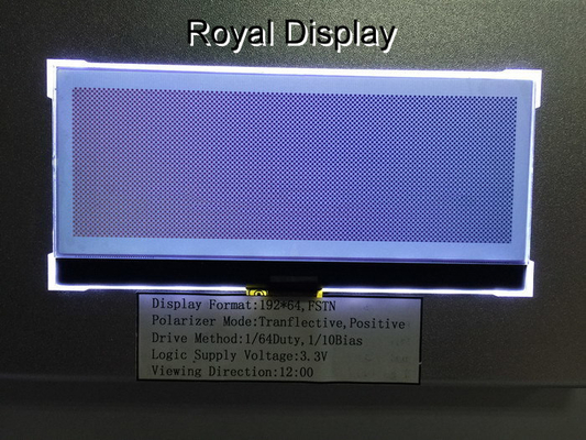 192X64dots FSTN Grafik Pozitif LCD Ekran Monokrom Cog LCD Modülü